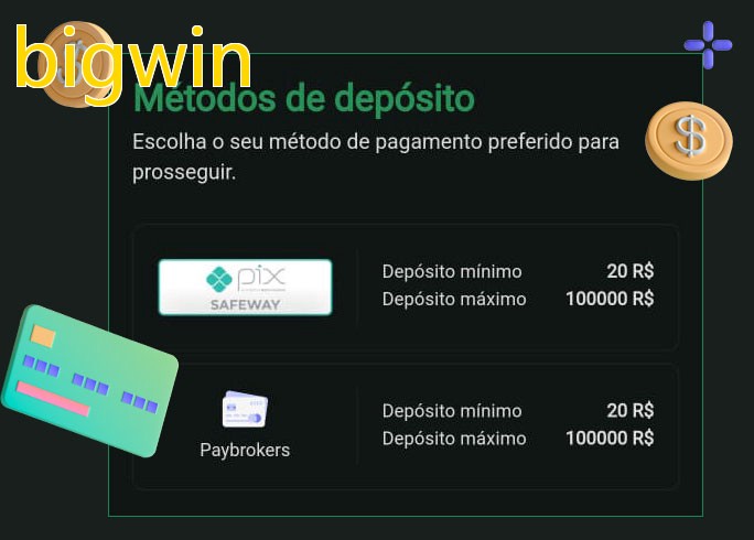 O cassino bigwinbet oferece uma grande variedade de métodos de pagamento